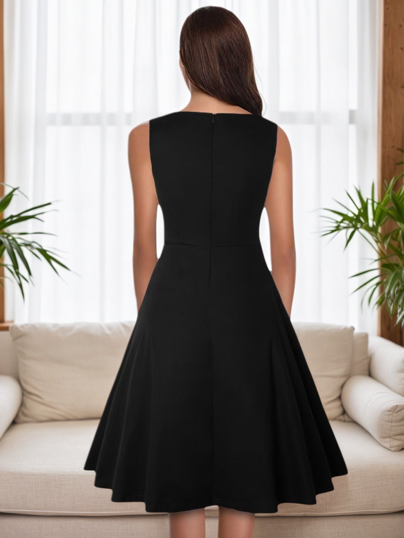 Women's New Retro Style Pocket Pleated Floral