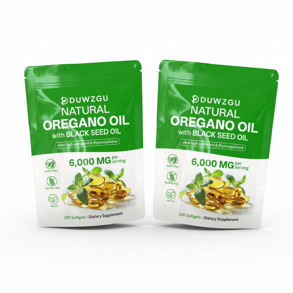 Oil Of Oregano 300 Softgels 6000mg Per Serving with Black Seed Oil - Natural Antioxidants for Fitness Nutritional Support