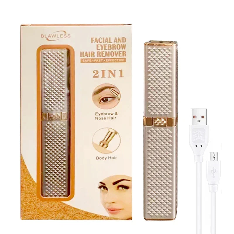 2 in 1 Women's Electric Epilator USB Charging Portable Hair Remover