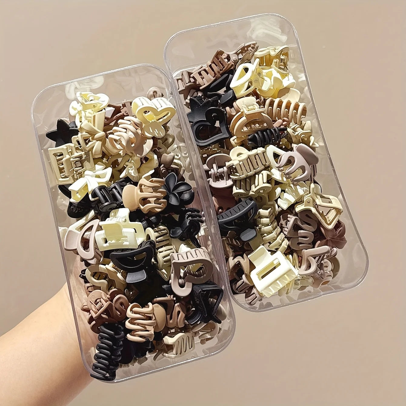 20/30pcs Beige Mixed Pack Small Clips