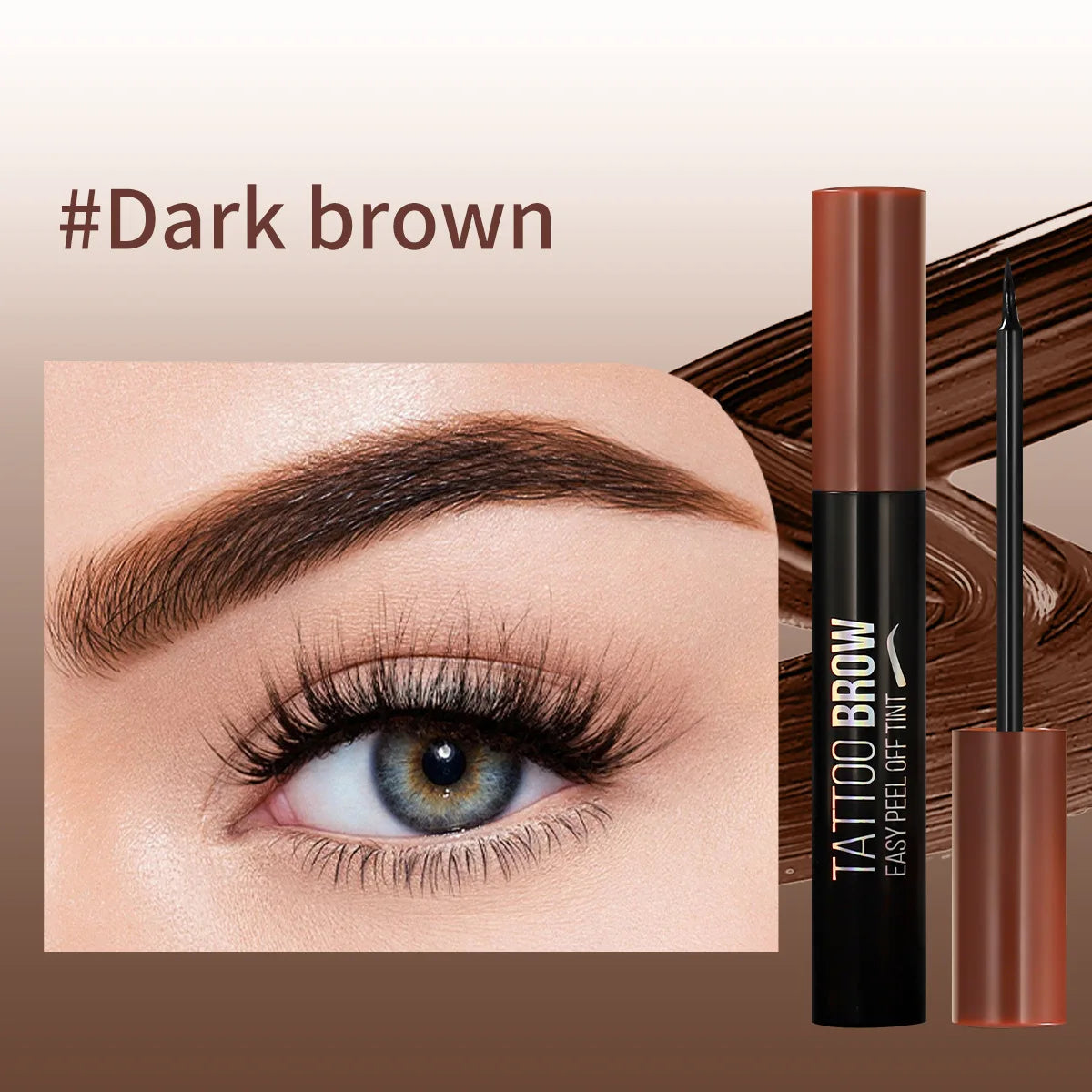 Tear-away eyebrow tint cream, smudge-proof, long-lasting