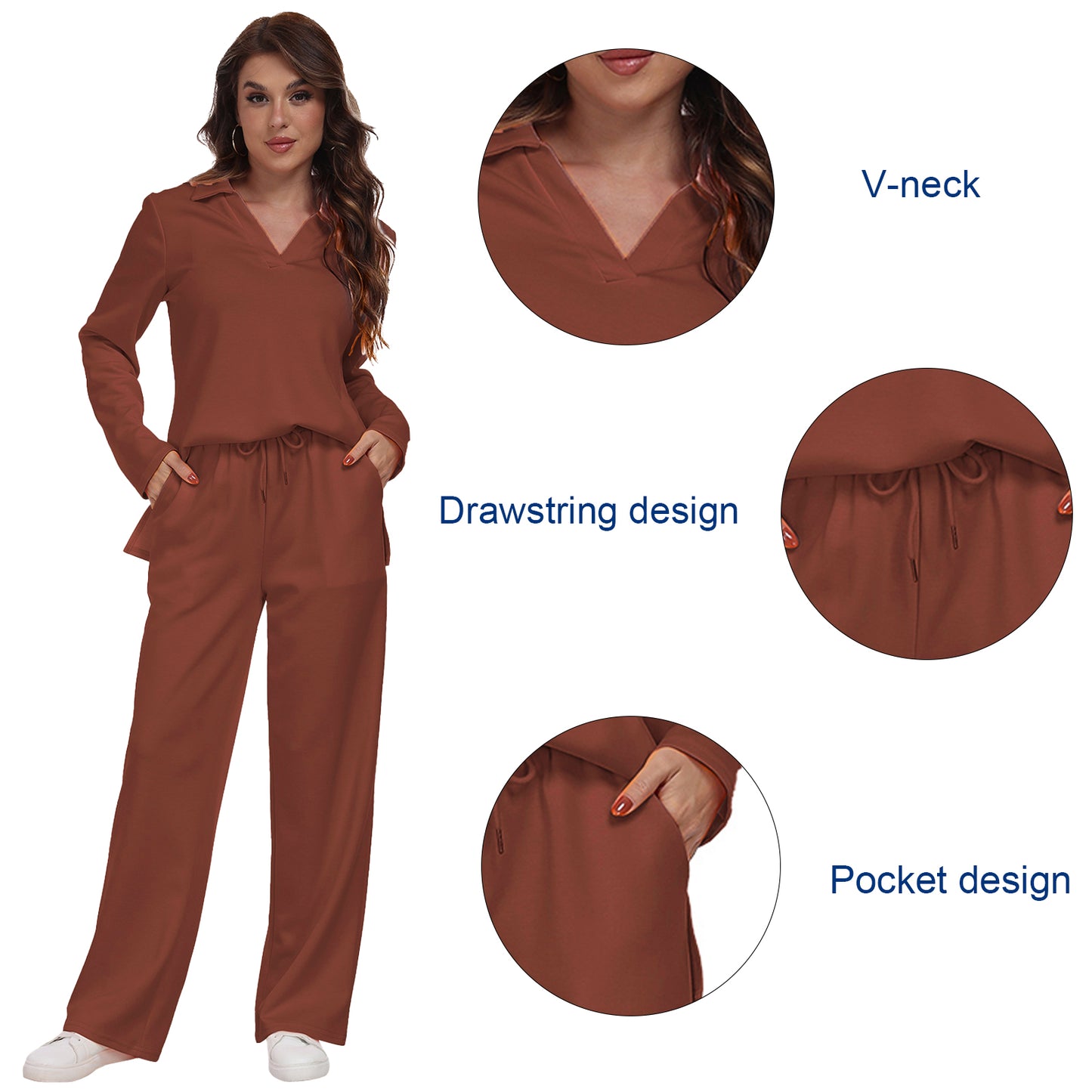 RONGTAI 2 Piece Outfits Sweatsuit For Women Casual