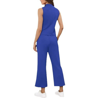 Sleeveless Top Wide Leg Cropped Pants