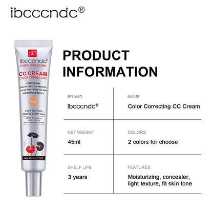 Moisturizing Correcting CC Cream Waterproof Anti-sweat Makeup Before