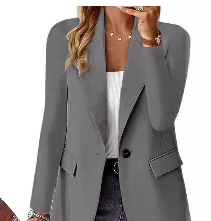 Ins Lapel Button Jacket Fashion Commuter Casual Suit Jacket Women