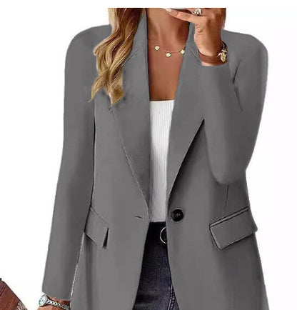 Ins Lapel Button Jacket Fashion Commuter Casual Suit Jacket Women