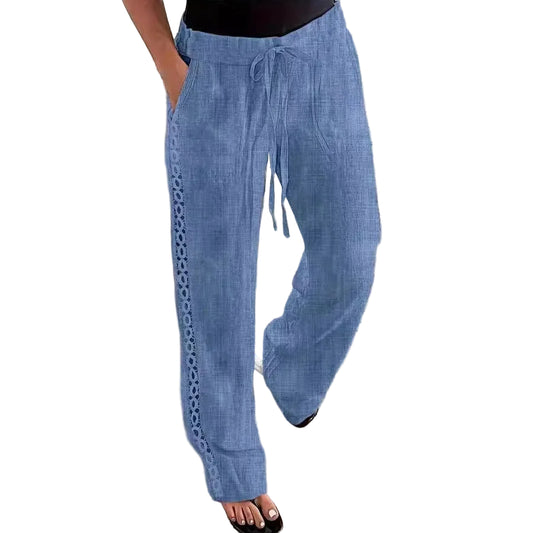 Casual Jeans Like Side Lace Trousers