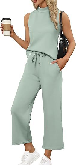 Sleeveless Top Wide Leg Cropped Pants