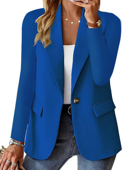 Ins Lapel Button Jacket Fashion Commuter Casual Suit Jacket Women