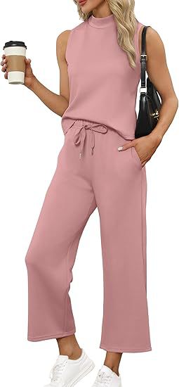 Sleeveless Top Wide Leg Cropped Pants