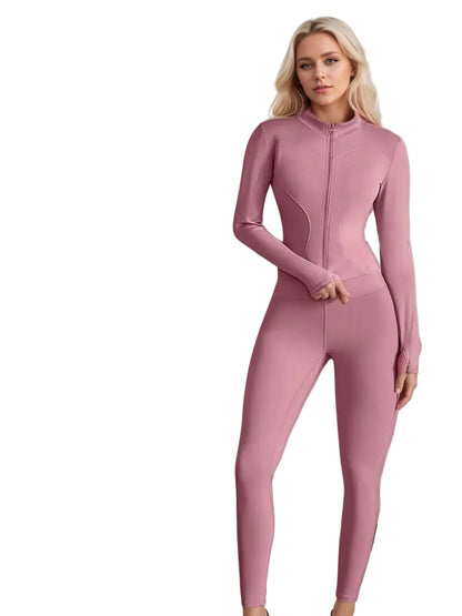 Women's New Fitness Running Suit, Long Sleeved Sports Jacket,