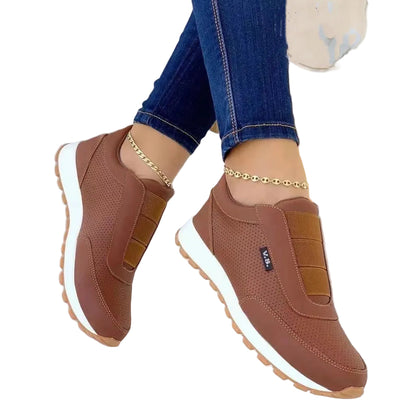 Women Flats Shoes Elastic Band Design Shoes Platform Sneakers