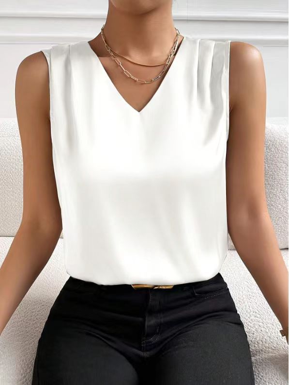 Women's Fashion Personalized Pure Satin Top