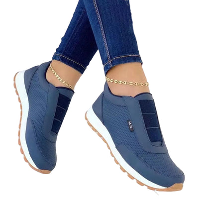 Women Flats Shoes Elastic Band Design Shoes Platform Sneakers