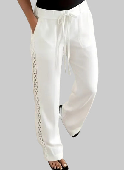 Casual Jeans Like Side Lace Trousers