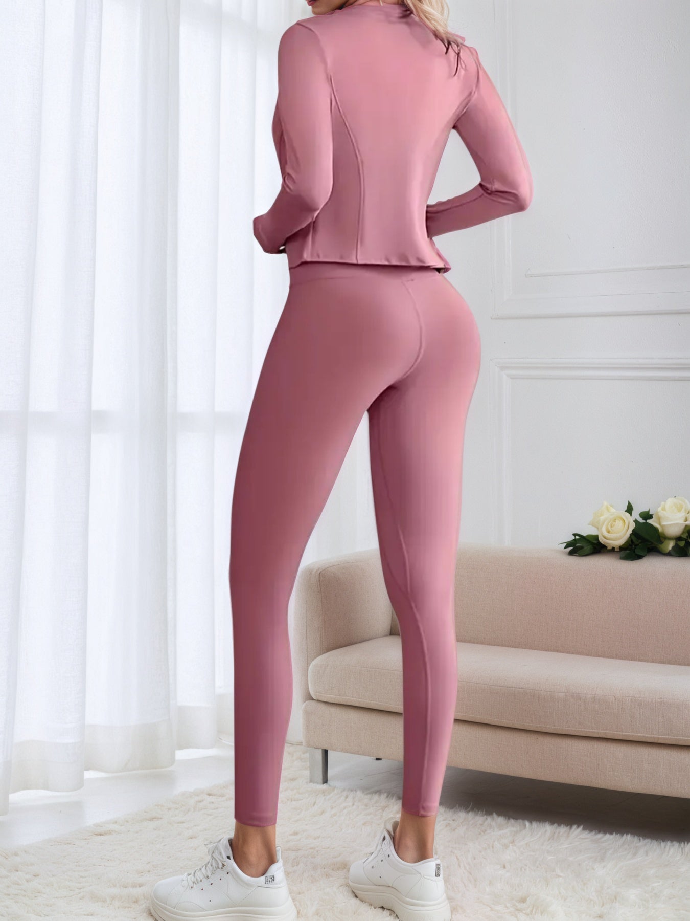 Women's New Fitness Running Suit, Long Sleeved Sports Jacket,