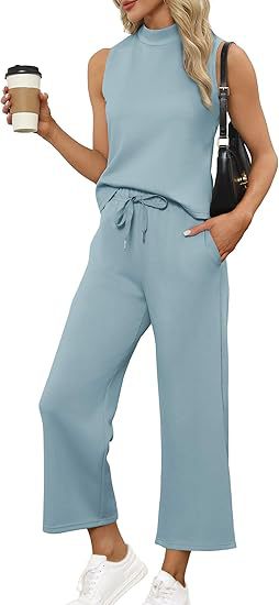 Sleeveless Top Wide Leg Cropped Pants