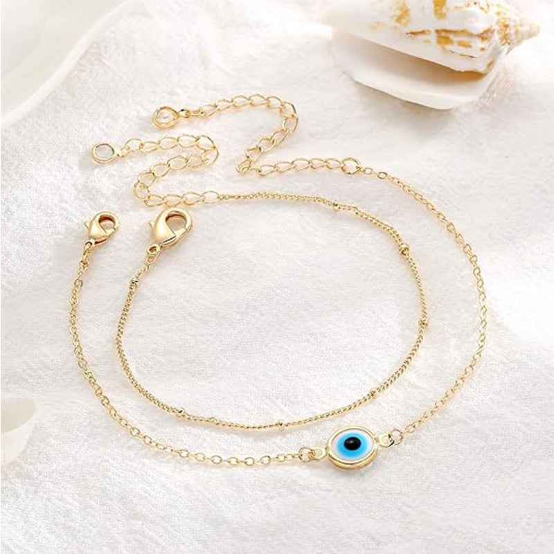 Dainty Gold Bracelets For Women, 14K Gold Filled Adjustable Layered