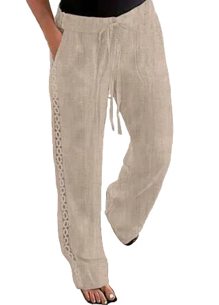 Casual Jeans Like Side Lace Trousers