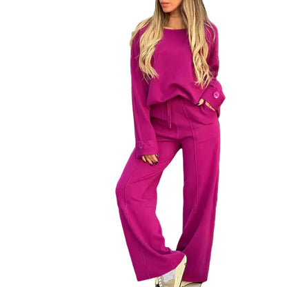 Casual Set Solid Color Long