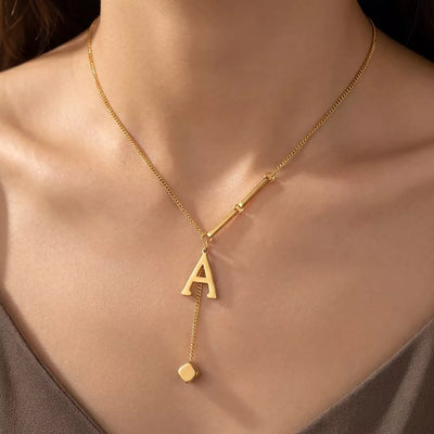 Gold-Plated Initial Necklace