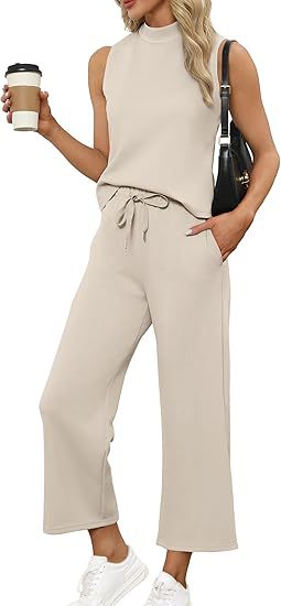 Sleeveless Top Wide Leg Cropped Pants
