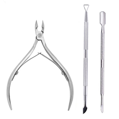 Set Professional Stainless Steel Nail Cutter Scissor Nippers