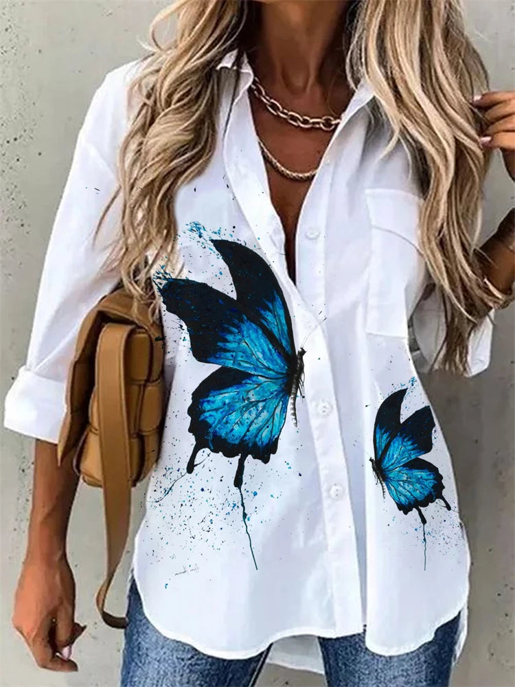 Women Shirt Loose Long Sleeve Shirt Women Casual