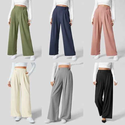 Trendy Fashion Ladies Straight Cargo Trouser Casual Street Wear High