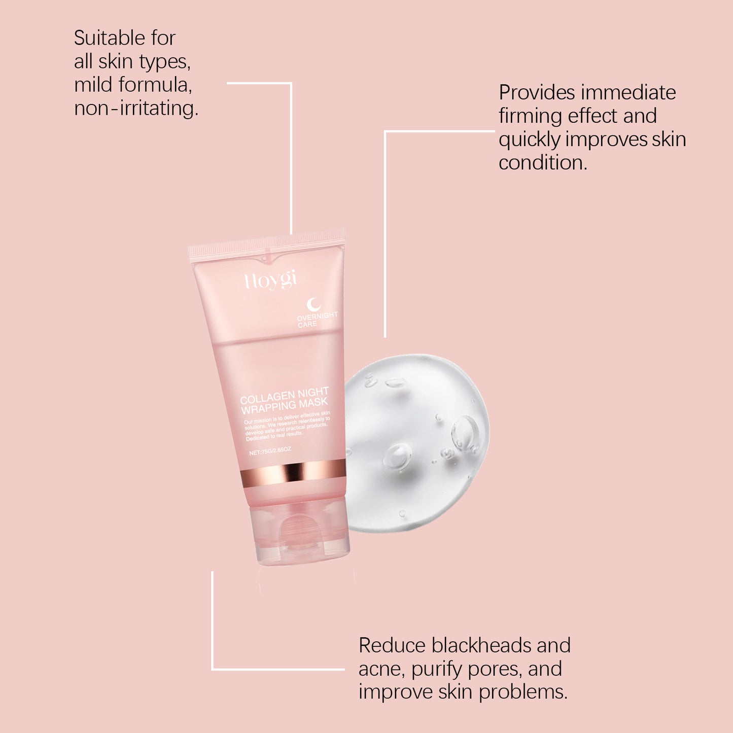 Collagen Overnight Wrapping Peel Off Facial Mask Set Korean