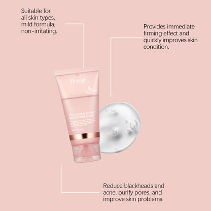 Collagen Overnight Wrapping Peel Off Facial Mask Set Korean