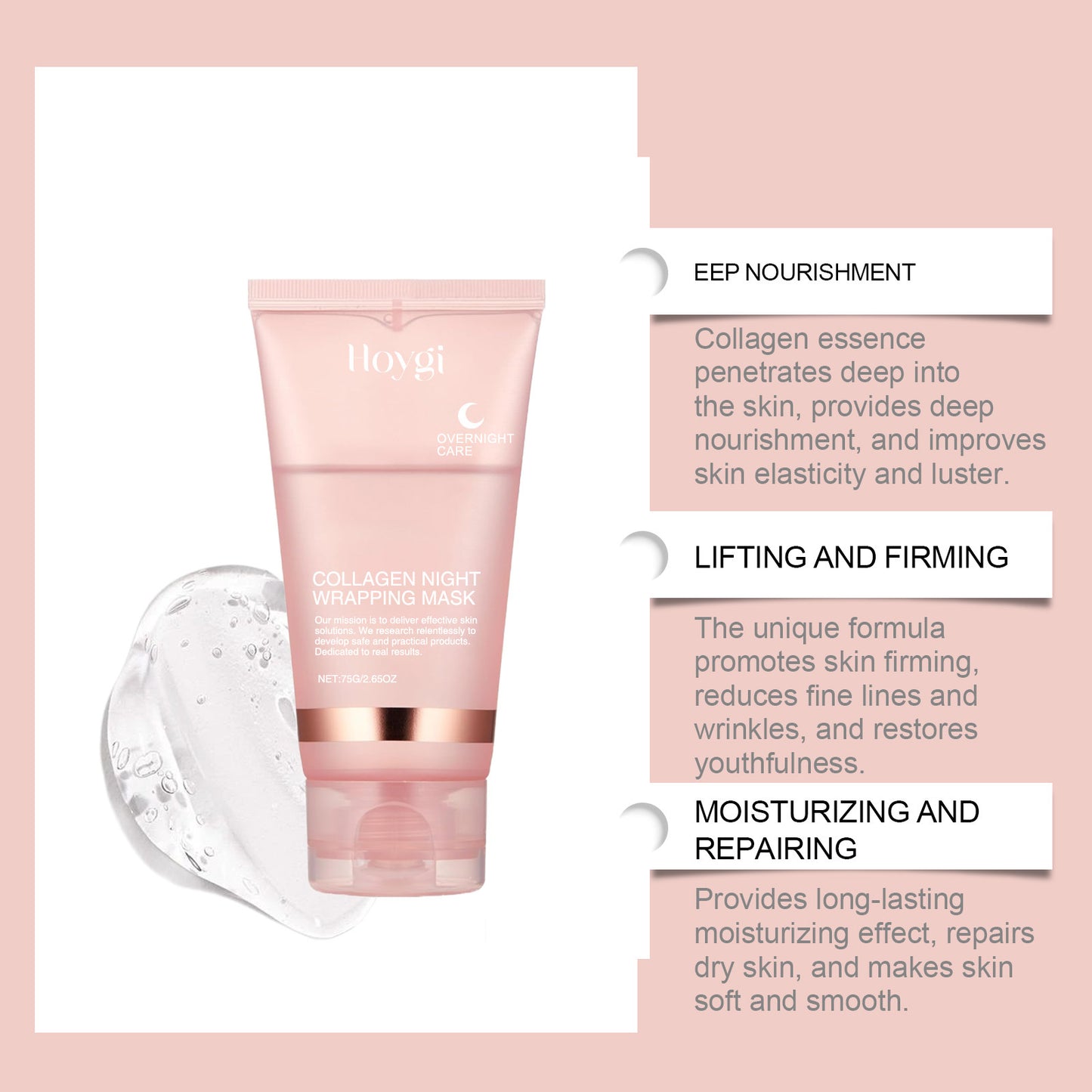 Collagen Overnight Wrapping Peel Off Facial Mask Set Korean