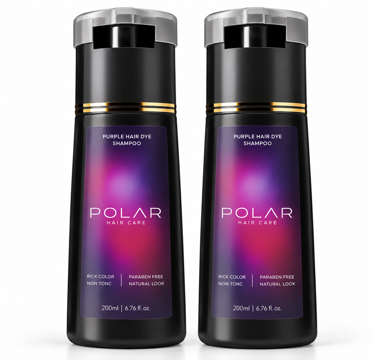 POLAR Hair Dye Shampoo 200ml – Semi-Permanent Color for Men & Women