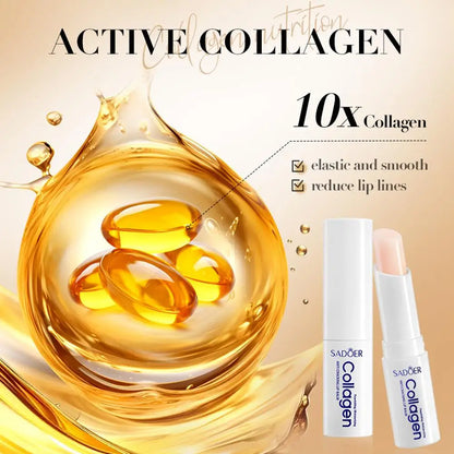 Sadoer Collagen Lip Balm Moisturizing Anti Cracking Brightening Repair