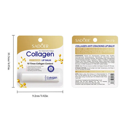 Sadoer Collagen Lip Balm Moisturizing Anti Cracking Brightening Repair