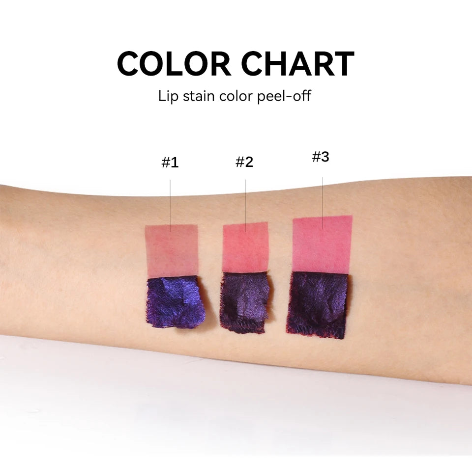 Peel Off Rose Pink Lip Gloss Matte Outline Contour Tattoo Lip Stain Waterproof