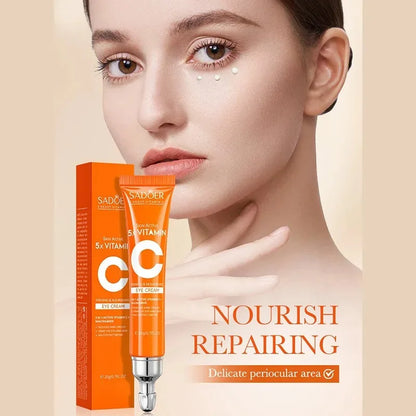 SADOER Vitamin C Eye Cream Anti Dark Circles Eyes Bags Remover