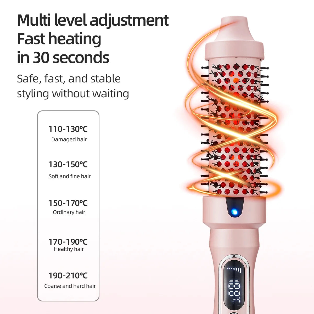 Infrared Heated Curling Brush