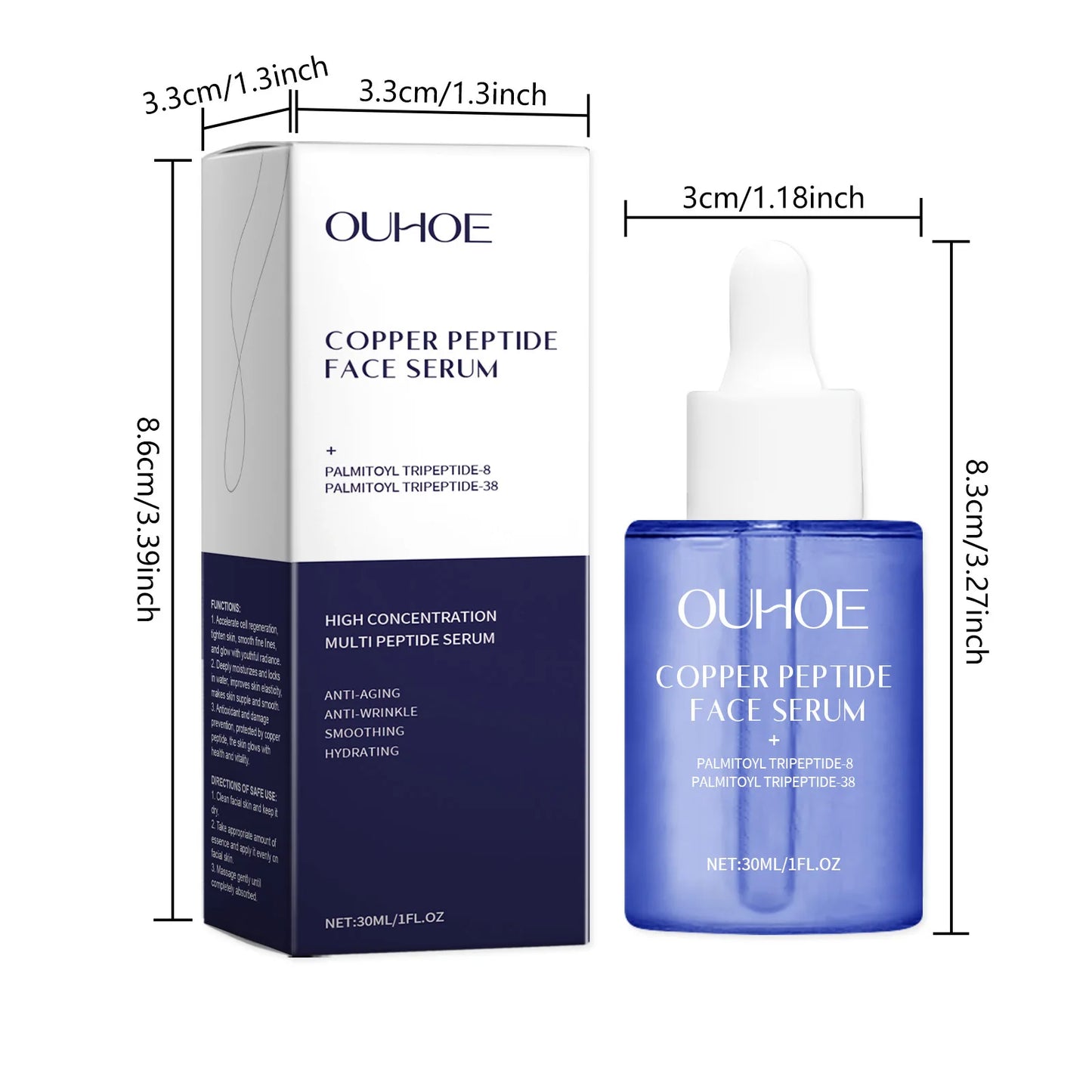 OUHOE Copper Peptide Anti-Aging Face Serum | 30ml / 60ml