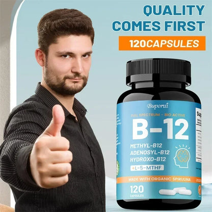 Vitamin B12 – Brain Health & Energy Boost | 30/60 Capsules