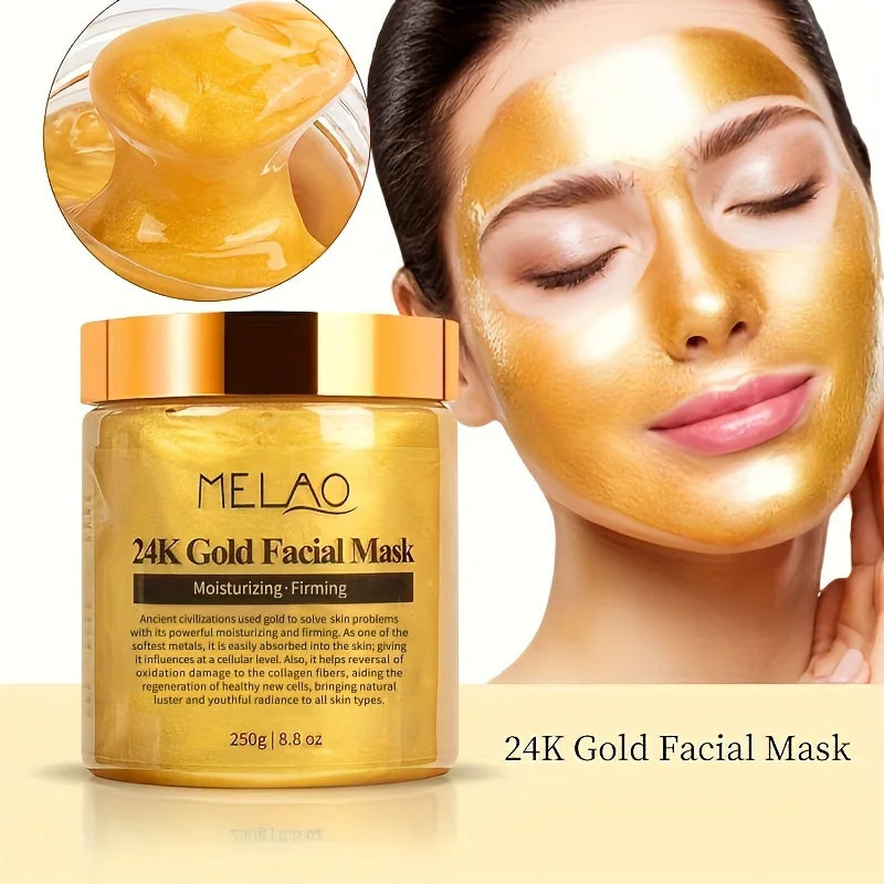 MELAO 24K Gold Collagen Face Mask – Anti-Aging & Moisturizing Treatment