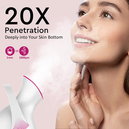 Facial Steamer - Nano Ionic Face Steamer Warm Mist Steamer for Home Sauna SPA, Humidifier for Face Steamer for Deep Cleaning