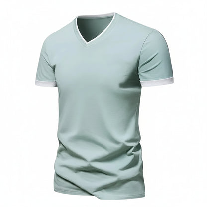 V-neck Short Sleeved Men's T-shirt, Men's Sports