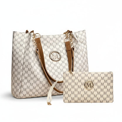 2pcs Women's Vintage Shoulder Bag Set Large Capacity