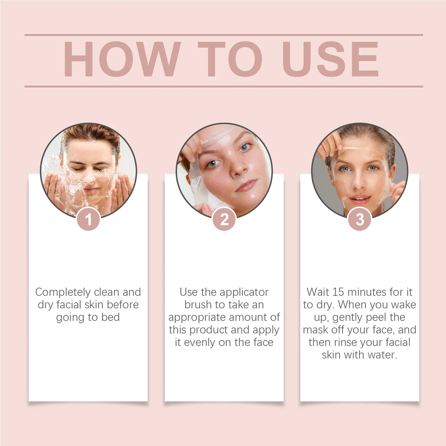 Collagen Overnight Wrapping Peel Off Facial Mask Set Korean