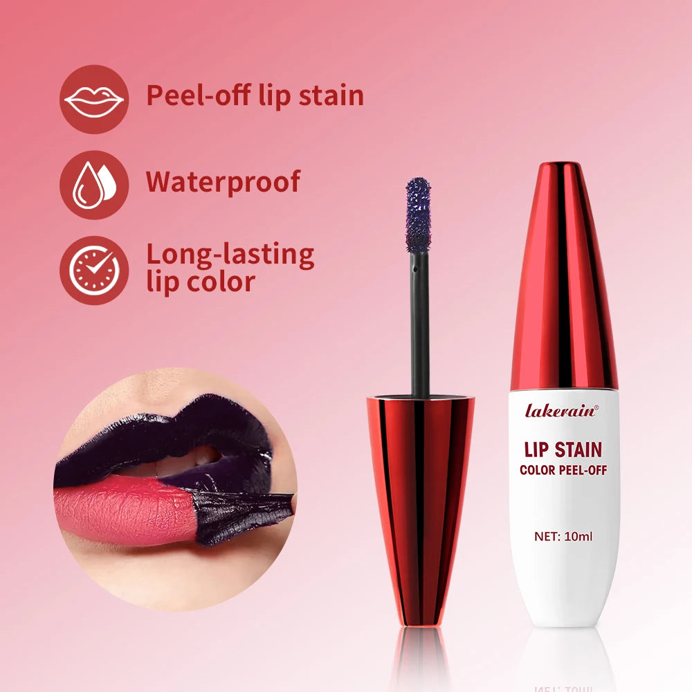 Peel Off Rose Pink Lip Gloss Matte Outline Contour Tattoo Lip Stain Waterproof