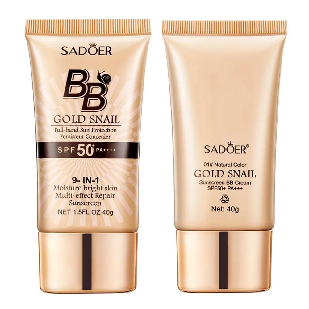 Gold Snail Sunscreen BB Cream Protector Facial Sun Block SPF50