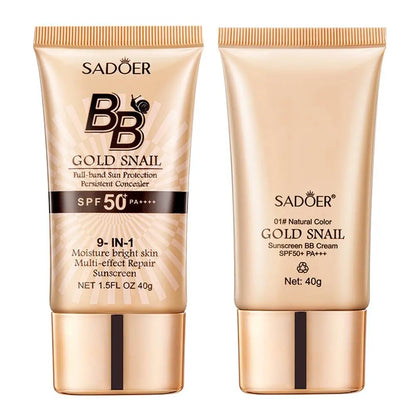 Gold Snail Sunscreen BB Cream Protector Facial Sun Block SPF50