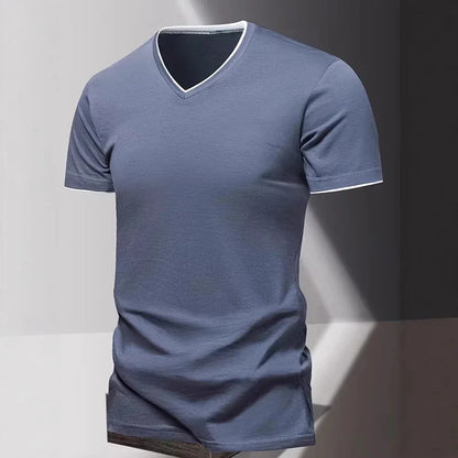 V-neck Short Sleeved Men's T-shirt, Men's Sports