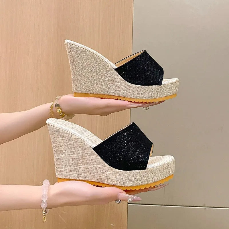 Women Wedges Slippers Summer New High Heels Women Sandals